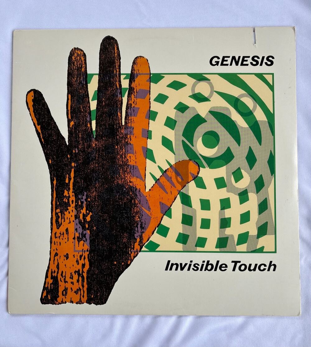 Genesis Invisible Touch LP Vinyl Record embossed RL robert ludwig masterdisk
